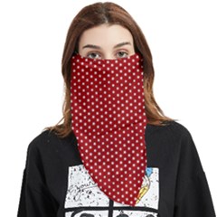 Stars Red Ink Face Covering Bandana (triangle) by goljakoff