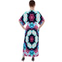 Raspberry V-Neck Boho Style Maxi Dress View2