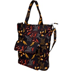 Folk Floral Pattern  Abstract Flowers Surface Design  Seamless Pattern Shoulder Tote Bag by Eskimos