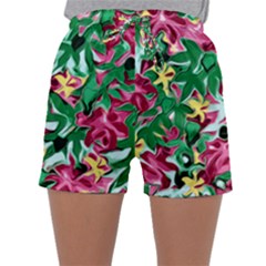 Floral-abstract Sleepwear Shorts by PollyParadise