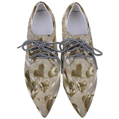   Golden Hearts Pointed Oxford Shoes by Galinka