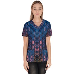 Abstract3 Women s V-neck Scrub Top by LW323