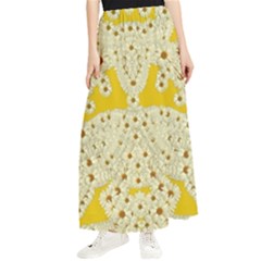 Sunshine Colors On Flowers In Peace Maxi Chiffon Skirt by pepitasart