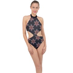 Metatron Cube Halter Side Cut Swimsuit by gloriasanchez