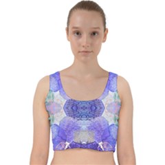 Underwater Vibes Velvet Racer Back Crop Top by gloriasanchez