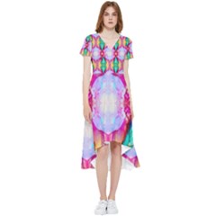 Colorful Abstract Painting E High Low Boho Dress by gloriasanchez