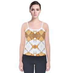 Abstract African Pattern Velvet Spaghetti Strap Top by gloriasanchez