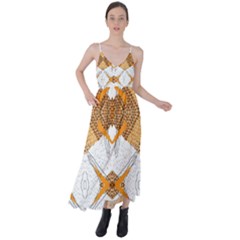 Abstract African Pattern Tie Back Maxi Dress by gloriasanchez