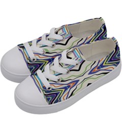 Bohemian Colorful Pattern B Kids  Low Top Canvas Sneakers by gloriasanchez