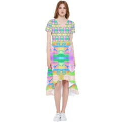 Colorful Neon Pattern  High Low Boho Dress by gloriasanchez