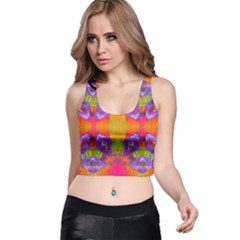 Glitch Futuristic Punk  Racer Back Crop Top by gloriasanchez