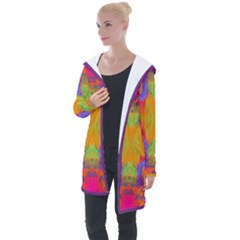 Glitch Futuristic Punk  Longline Hooded Cardigan by gloriasanchez