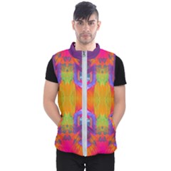 Glitch Futuristic Punk  Men s Puffer Vest by gloriasanchez