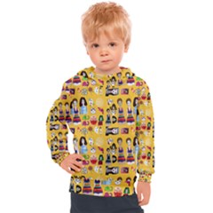 Drawing Collage Yellow Kids  Hooded Pullover by snowwhitegirl