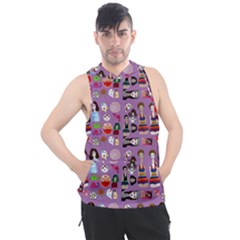 Drawing Collage Purple Men s Sleeveless Hoodie by snowwhitegirl