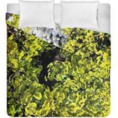 Acid Green Patterns Duvet Cover Double Side (king Size) by kaleidomarblingart