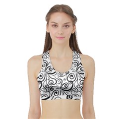 Squiggles Sports Bra With Border by SychEva