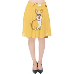 Corgi And Coffee Velvet High Waist Skirt by Bigfootshirtshop