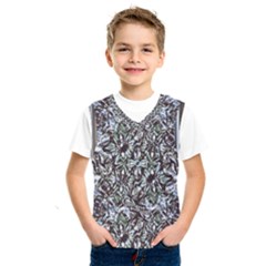 Intricate Textured Ornate Pattern Design Kids  Basketball Tank Top by dflcprintsclothing