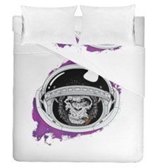 Purple Spacemonkey Duvet Cover Double Side (queen Size) by goljakoff