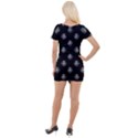 Funny Ghost Sketchy Drawing Pattern Short Sleeve Asymmetric Mini Dress View2