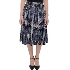 Glithc Grunge Abstract Print Classic Midi Skirt by dflcprintsclothing