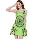 Green Grid Cute Flower Mandala Inside Out Racerback Dress View1