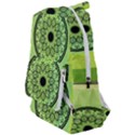 Green Grid Cute Flower Mandala Travelers  Backpack View1