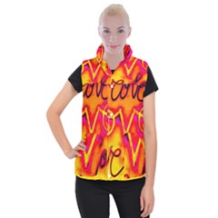  Graffiti Love Women s Button Up Vest by essentialimage365