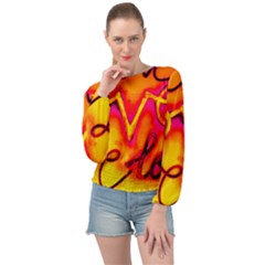  Graffiti Love Banded Bottom Chiffon Top by essentialimage365