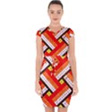 Pop Art Mosaic Capsleeve Drawstring Dress  View1