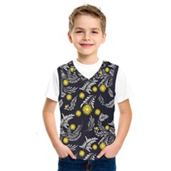 Folk Flowers Art Pattern Floral Abstract Surface Design  Seamless Pattern Kids  Basketball Tank Top by Eskimos