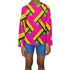 Pop Art Mosaic Kids  Long Sleeve Swimwear by essentialimage365