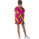 Pop Art Mosaic Kids  Asymmetric Collar Dress View2