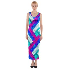 Pop Art Mosaic Fitted Maxi Dress by essentialimage365