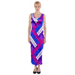 Pop Art Mosaic Fitted Maxi Dress by essentialimage365