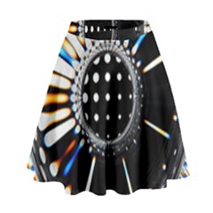 Digital Wheel High Waist Skirt by Sparkle