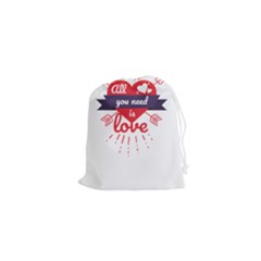 All You Need Is Love Drawstring Pouch (xs) by DinzDas