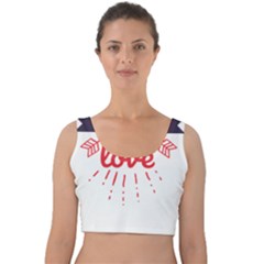 All You Need Is Love Velvet Crop Top by DinzDas