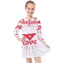 all you need is love Kids  Quarter Sleeve Shirt Dress View1