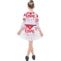 all you need is love Kids  Quarter Sleeve Shirt Dress View2