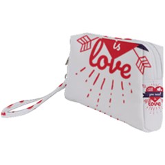 All You Need Is Love Wristlet Pouch Bag (small) by DinzDas