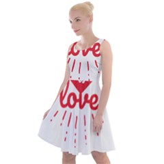 All You Need Is Love Knee Length Skater Dress by DinzDas