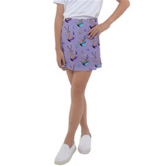 Japanese Ramen Sushi Noodles Rice Bowl Food Pattern Kids  Tennis Skirt by DinzDas