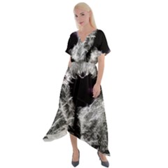 Pick Me Cross Front Sharkbite Hem Maxi Dress by MRNStudios