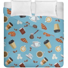 Coffee Time Duvet Cover Double Side (king Size) by SychEva