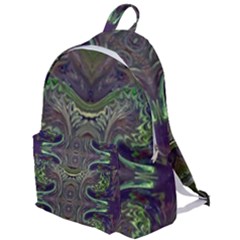 Olive Green Arabesque The Plain Backpack by kaleidomarblingart