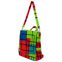 Colorful Rectangle Boxes Crossbody Backpack by Magicworlddreamarts1