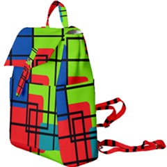 Colorful Rectangle Boxes Buckle Everyday Backpack by Magicworlddreamarts1