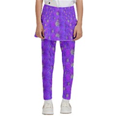 Paradise Flowers In A Peaceful Environment Of Floral Freedom Kids  Skirted Pants by pepitasart